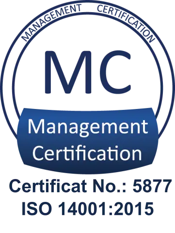 ISO 14001:2015 — Cert. No. 5877